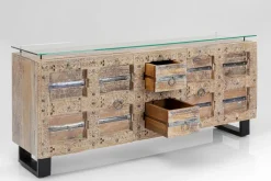 Sideboard Kalif - Trä Antik Patina 2 Dörrar/2 Lådor, 70x160cm - KARE Design