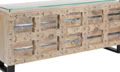 Sideboard Kalif - Trä Antik Patina 2 Dörrar/2 Lådor, 70x160cm - KARE Design