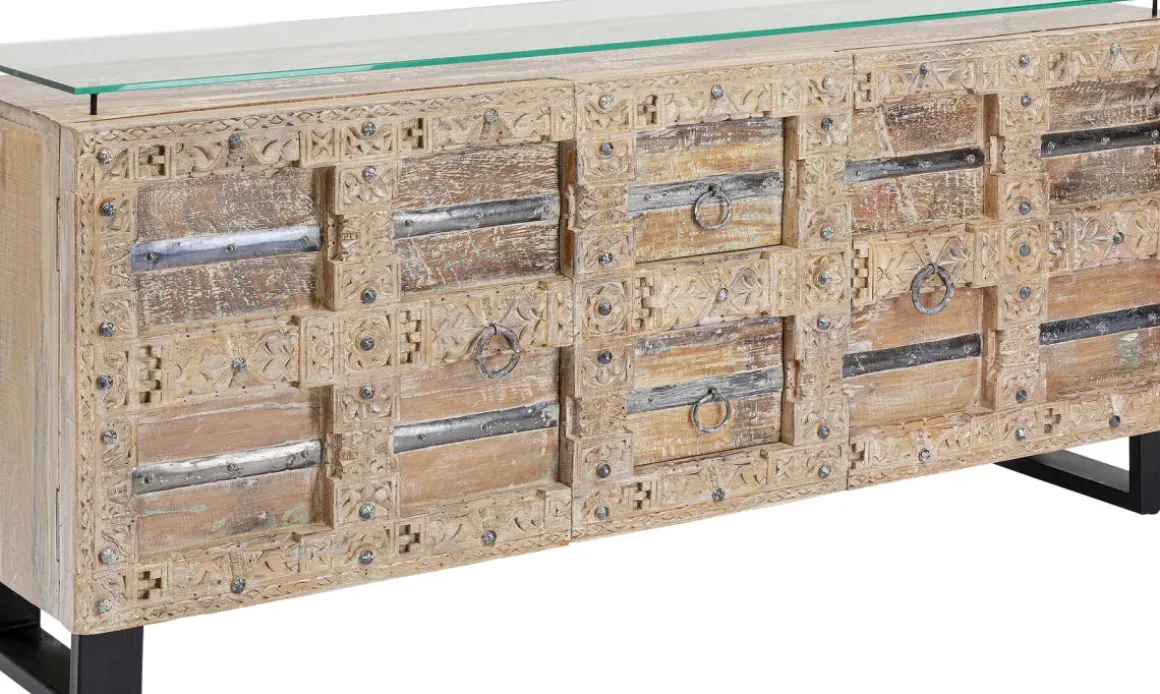 Sideboard Kalif - Trä Antik Patina 2 Dörrar/2 Lådor, 70x160cm - KARE Design