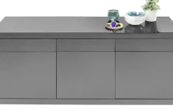 Sideboard Luxury - Grå Spegelglas 3 Dörrar/3 Lådor, 77x140,5cm - KARE Design