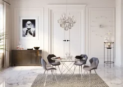 Sideboard Luxury - Grå Spegelglas 3 Dörrar/3 Lådor, 77x140,5cm - KARE Design