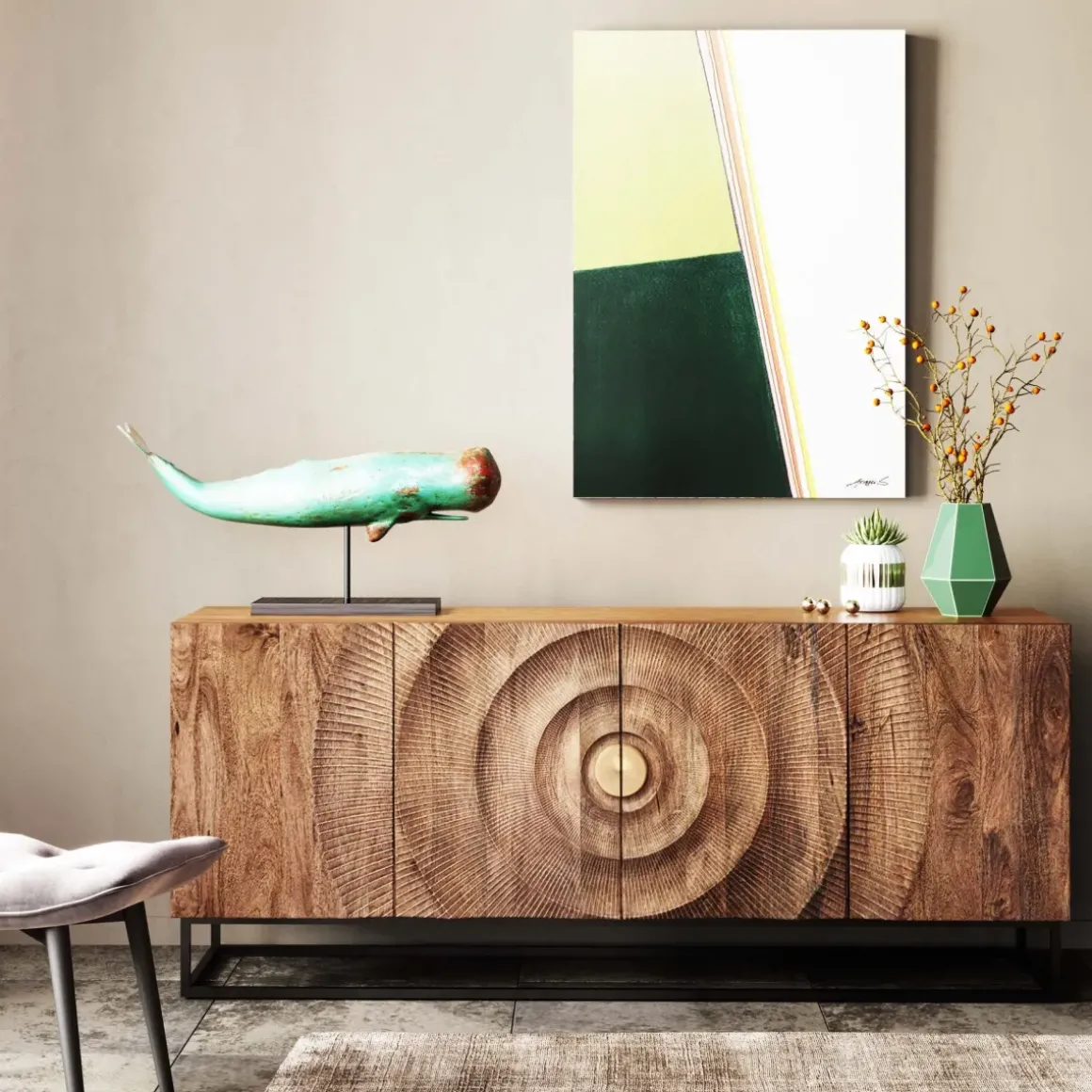 Sideboard Madeira - Ljust Trä, 177x75cm - KARE Design