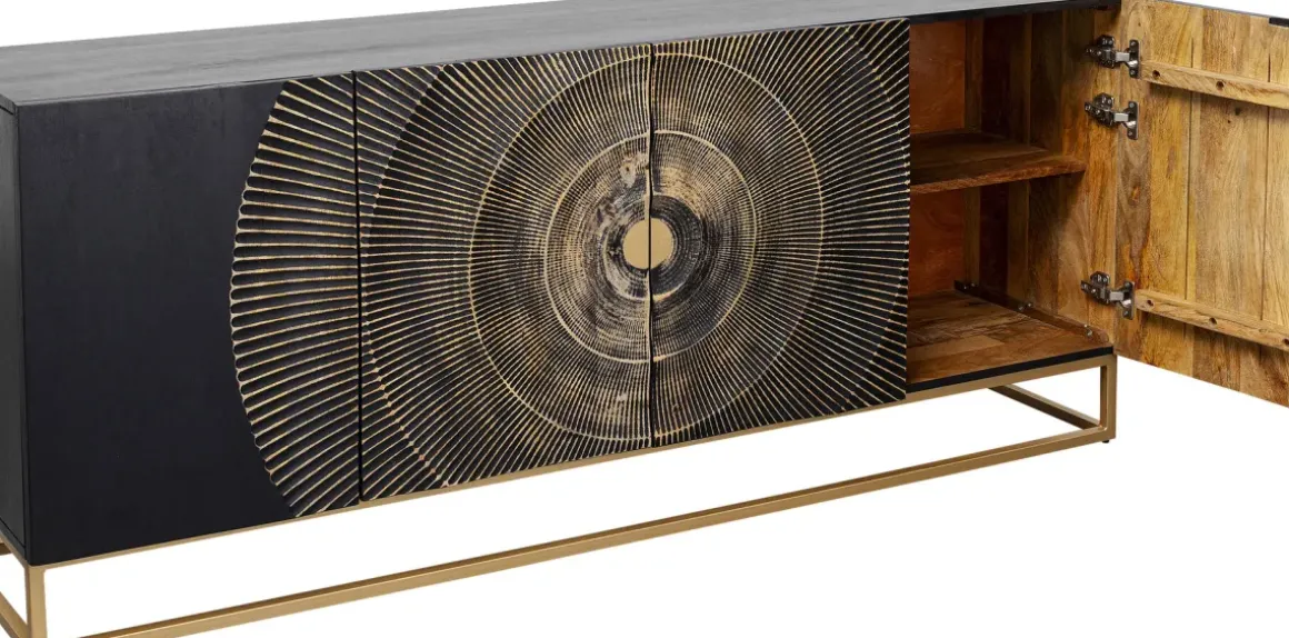 Sideboard Madeira - Mörkt Trä, 177x75cm - KARE Design