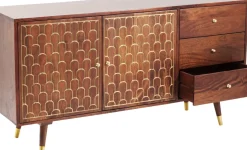Sideboard Muskat - Trä i Orientalisk Stil 2 Dörrar/3 Lådor, 75x144,5cm - KARE Design