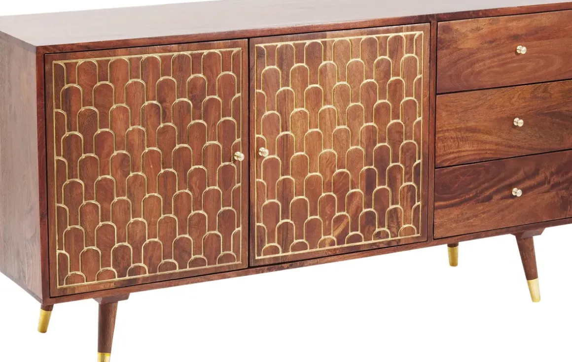 Sideboard Muskat - Trä i Orientalisk Stil 2 Dörrar/3 Lådor, 75x144,5cm - KARE Design