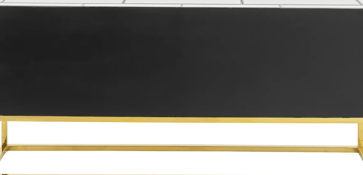 Sideboard Queen - Spegelglas/Guld, 77x162cm - KARE Design