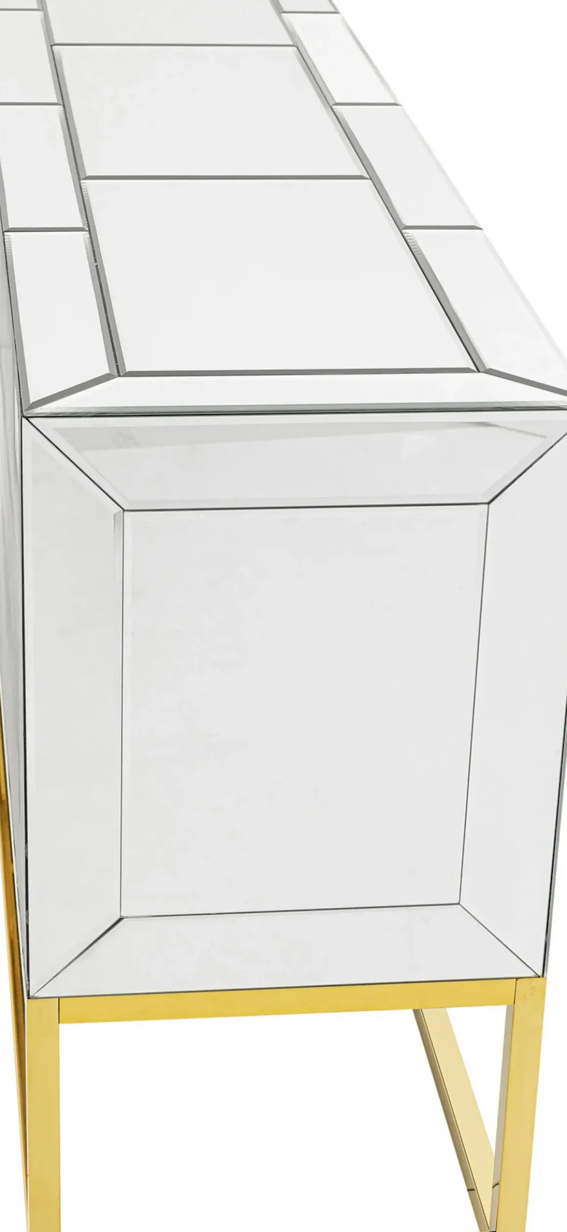 Sideboard Queen - Spegelglas/Guld, 77x162cm - KARE Design
