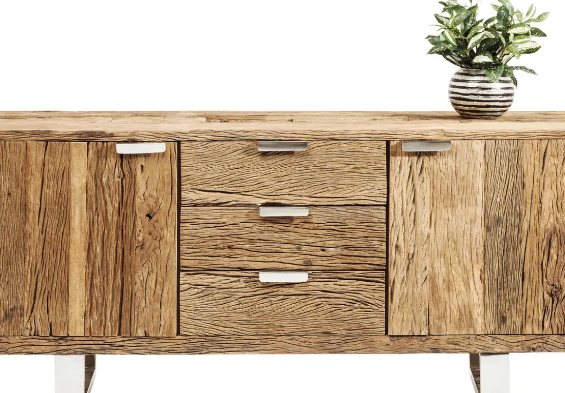 Sideboard Rustico - Rustikt Trä 2 Dörrar/3 Lådor, 75x160cm - KARE Design