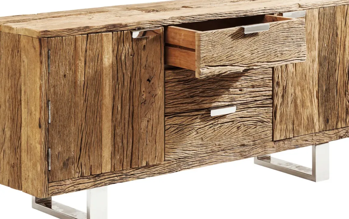 Sideboard Rustico - Rustikt Trä 2 Dörrar/3 Lådor, 75x160cm - KARE Design