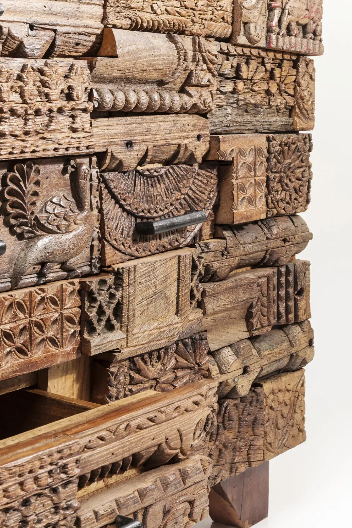 Sideboard Shanti Puzzle - Rustikt Trä 2 Dörrar/3 Lådor, 90x160cm - KARE Design