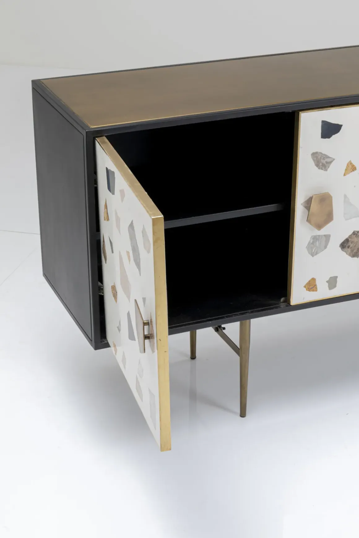 Sideboard Terrazzo - Lågt Skåp med 4 Dörrar - KARE Design