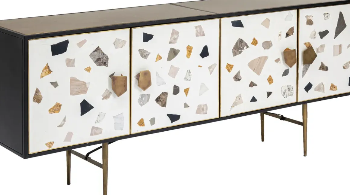 Sideboard Terrazzo - Lågt Skåp med 4 Dörrar - KARE Design