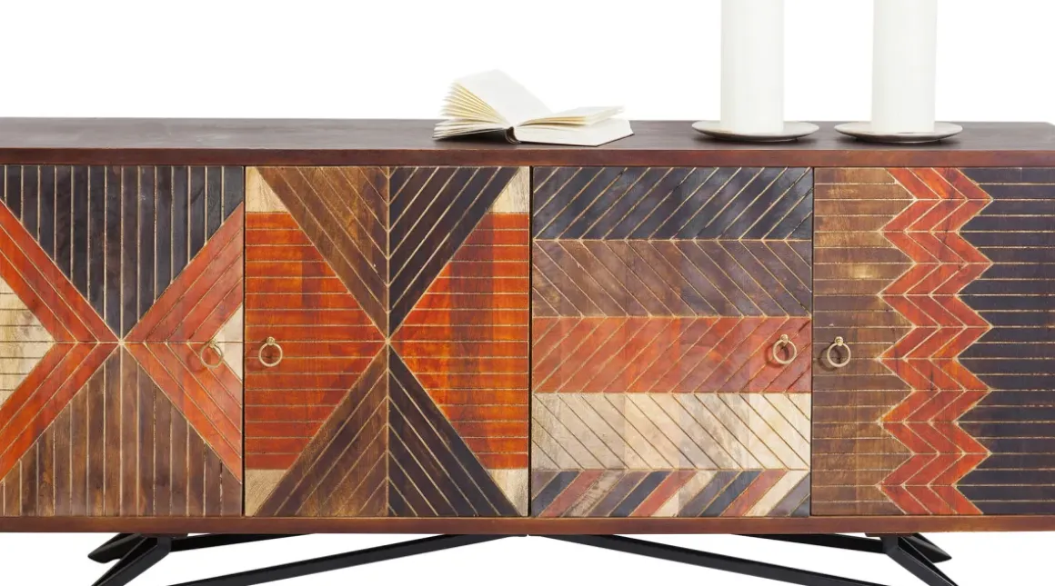 Sideboard Tomahawk - Etno Mönster 4 Dörrar, 75x177cm - KARE Design