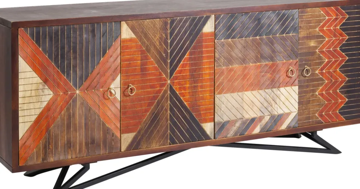 Sideboard Tomahawk - Etno Mönster 4 Dörrar, 75x177cm - KARE Design