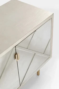 Sideboard Venice Triangle - Silver 4 Dörrar, 64x180cm - KARE Design