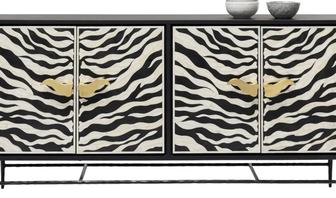 Sideboard Zebra - 4 Dörrar, 160x80cm - KARE Design