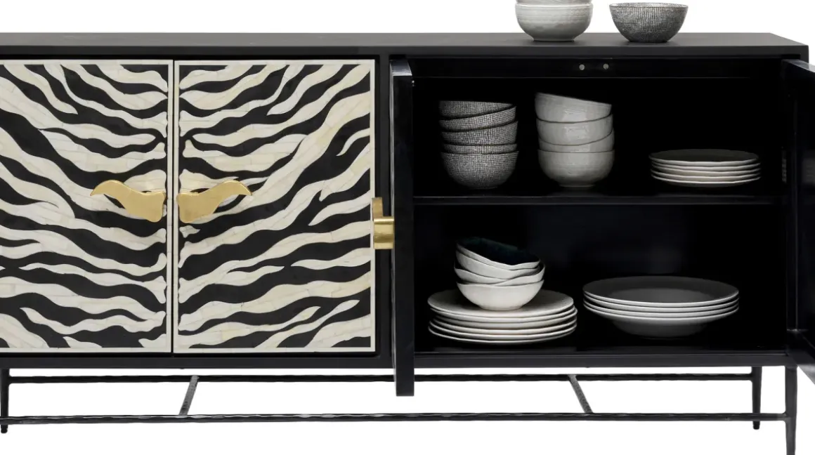Sideboard Zebra - 4 Dörrar, 160x80cm - KARE Design