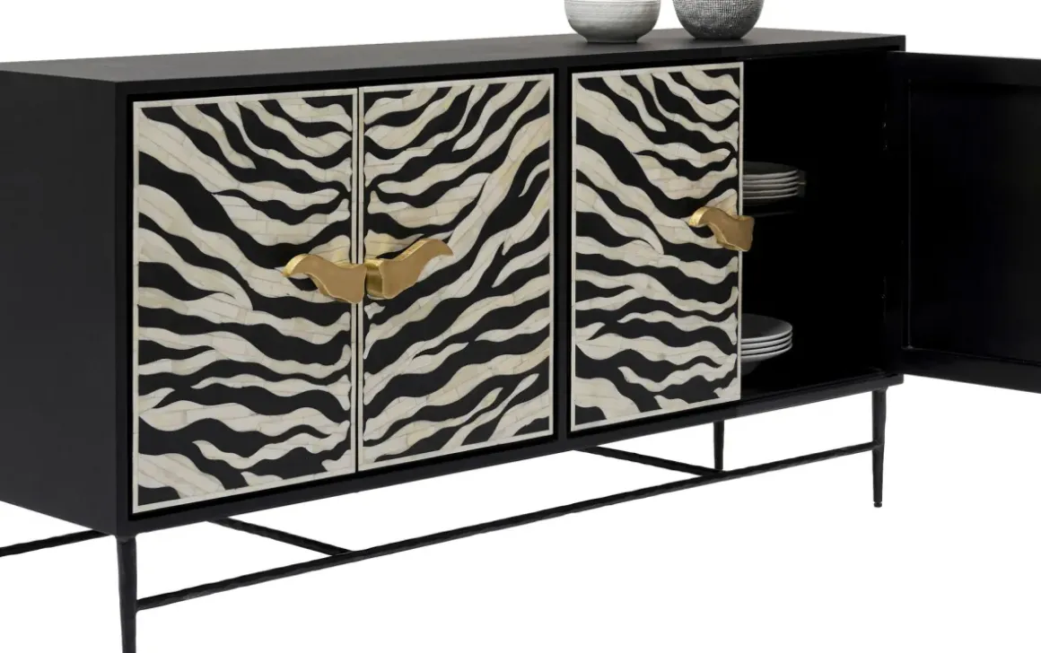 Sideboard Zebra - 4 Dörrar, 160x80cm - KARE Design