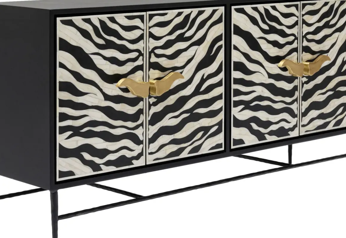 Sideboard Zebra - 4 Dörrar, 160x80cm - KARE Design
