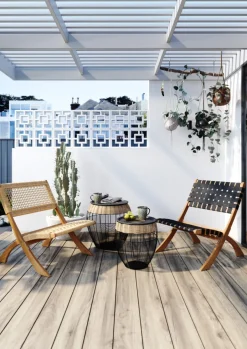 Sidobord African Drum - Set med 2 bord i Svart/Rotting - KARE Design