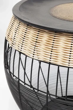 Sidobord African Drum - Set med 2 bord i Svart/Rotting - KARE Design