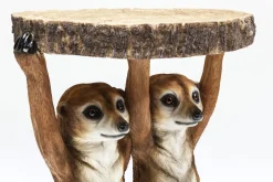 Sidobord Animal Meerkat Sisters - Syrikat, Ø33cm - KARE Design