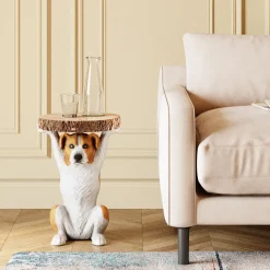 Sidobord Animal Mr Jack - Bord med Hund, Ø33cm - KARE Design