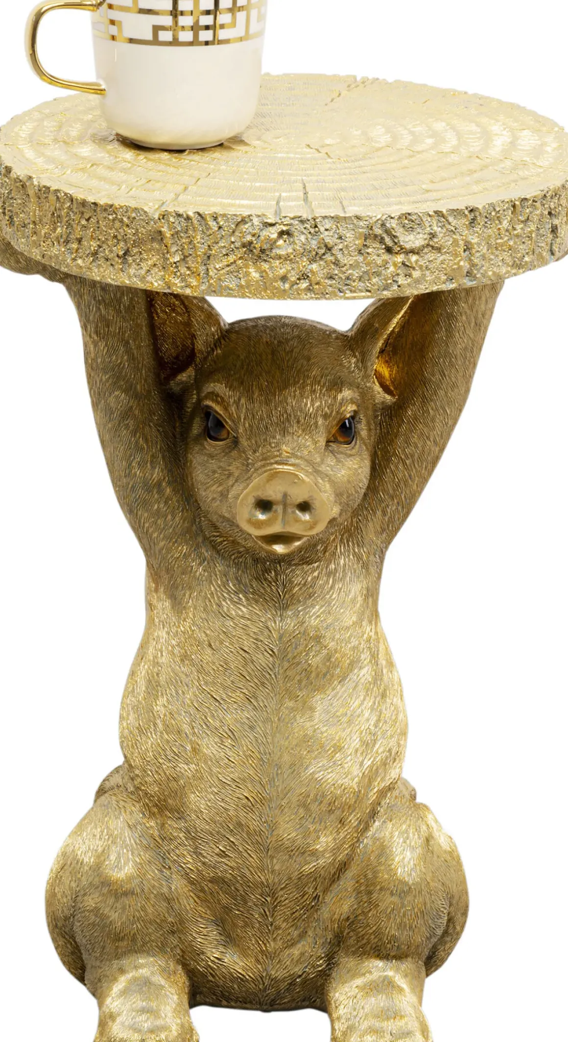 Sidobord Animal Pig - Gris Ø34cm - KARE Design