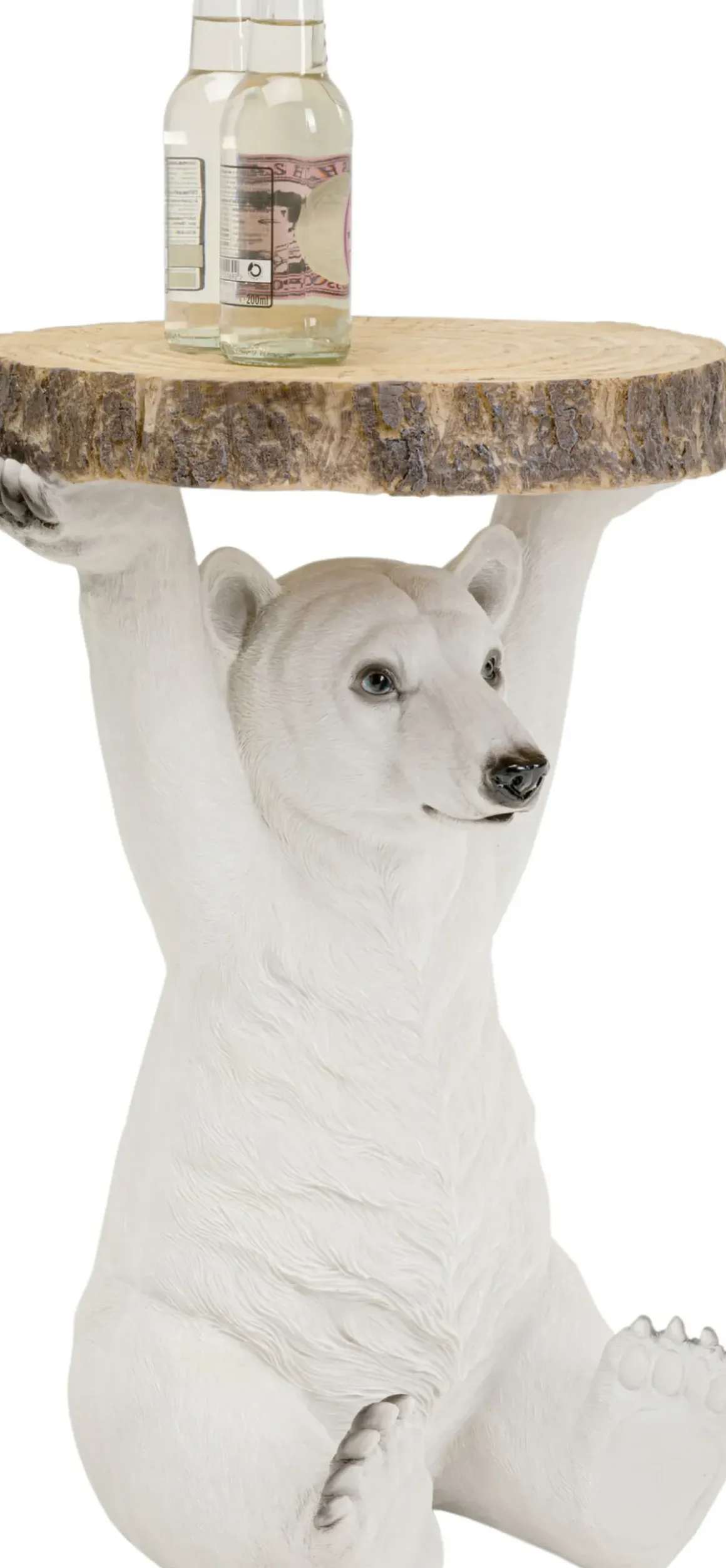 Sidobord Animal Polar Bear - Bord med Isbjörn, Ø37cm - KARE Design