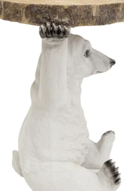 Sidobord Animal Polar Bear - Bord med Isbjörn, Ø37cm - KARE Design