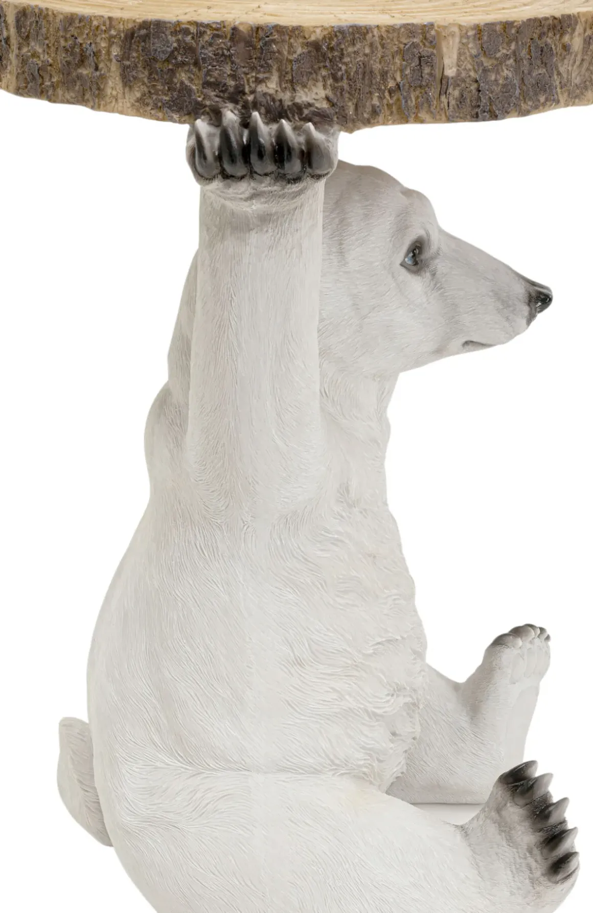 Sidobord Animal Polar Bear - Bord med Isbjörn, Ø37cm - KARE Design