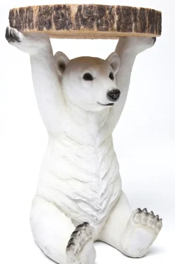 Sidobord Animal Polar Bear - Bord med Isbjörn, Ø37cm - KARE Design