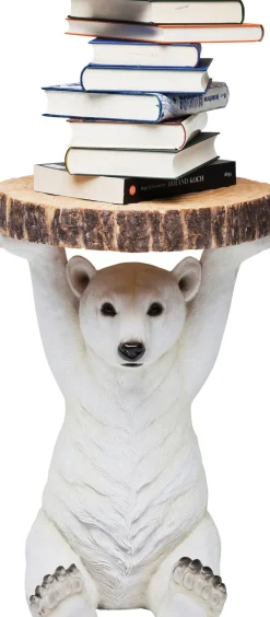 Sidobord Animal Polar Bear - Bord med Isbjörn, Ø37cm - KARE Design