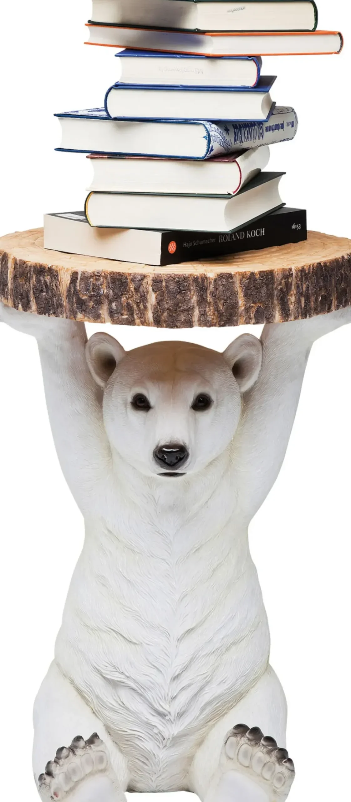 Sidobord Animal Polar Bear - Bord med Isbjörn, Ø37cm - KARE Design