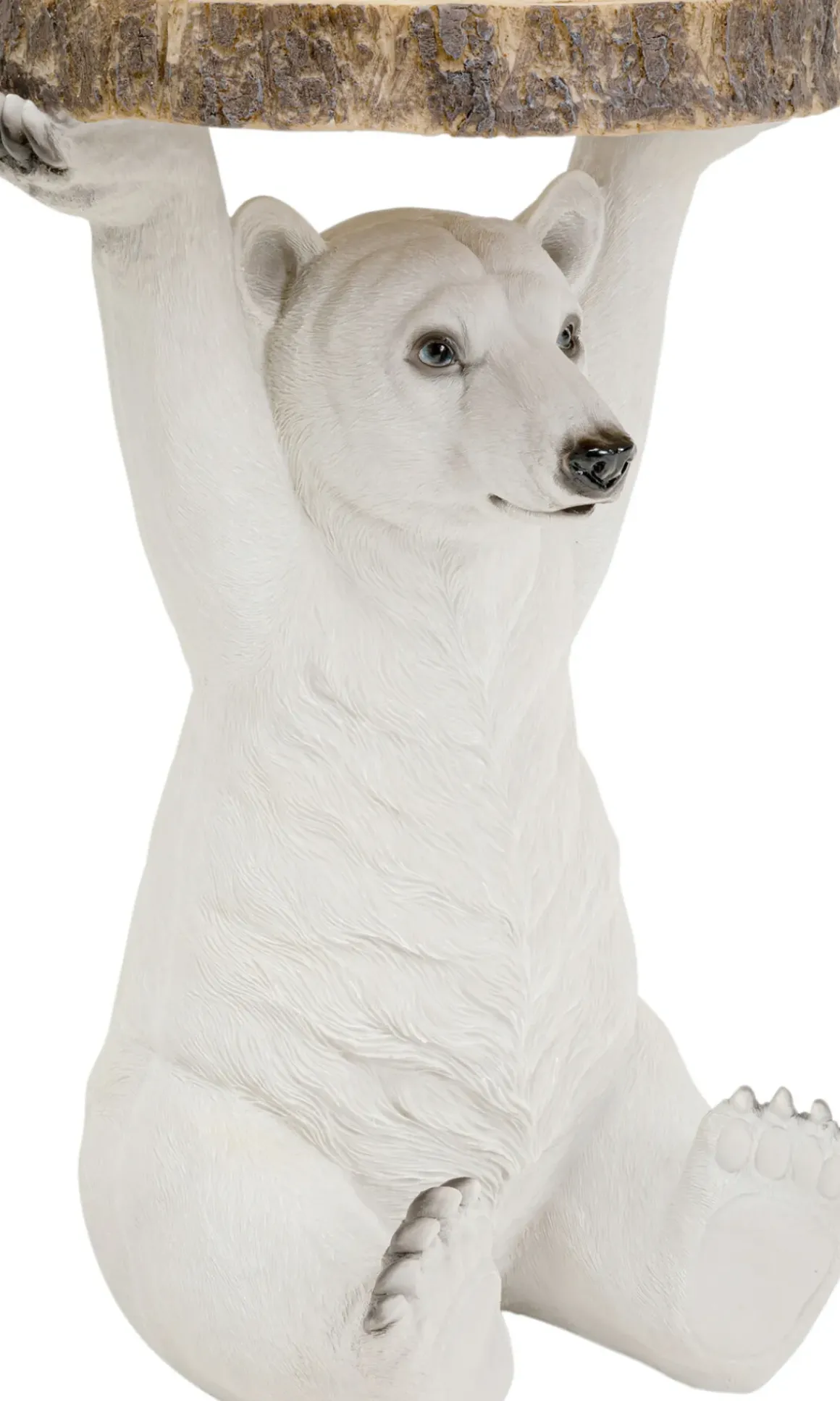 Sidobord Animal Polar Bear - Bord med Isbjörn, Ø37cm - KARE Design