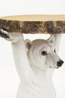 Sidobord Animal Polar Bear - Bord med Isbjörn, Ø37cm - KARE Design