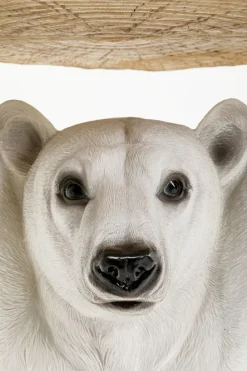 Sidobord Animal Polar Bear - Bord med Isbjörn, Ø37cm - KARE Design