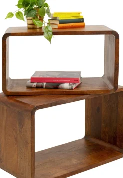 Sidobord Authentico Cube - Set med 2 Bord i Massivt Trä, 80x48cm - KARE Design
