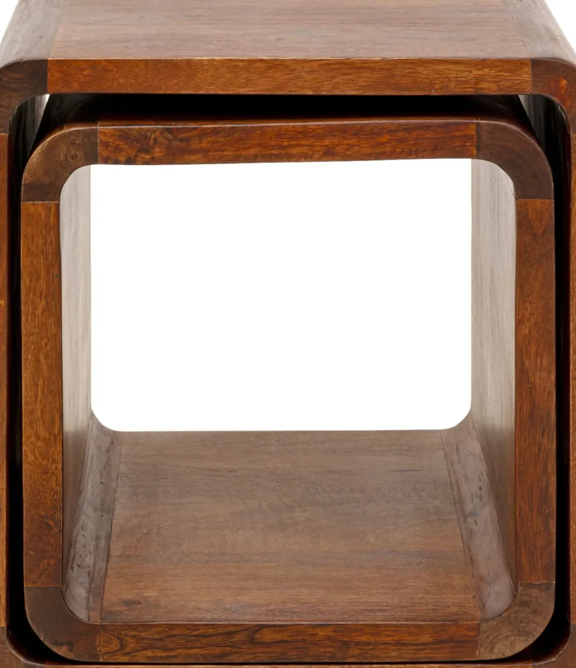 Sidobord Authentico Cube - Set med 2 Bord i Massivt Trä, 42x42cm - KARE Design
