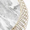 Sidobord Beam - Grå Marmor/Mässing Ø43cm - KARE Design