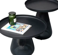 Sidobord Bottiglia Smoke - Mörkgrå, Ø50cm - KARE Design