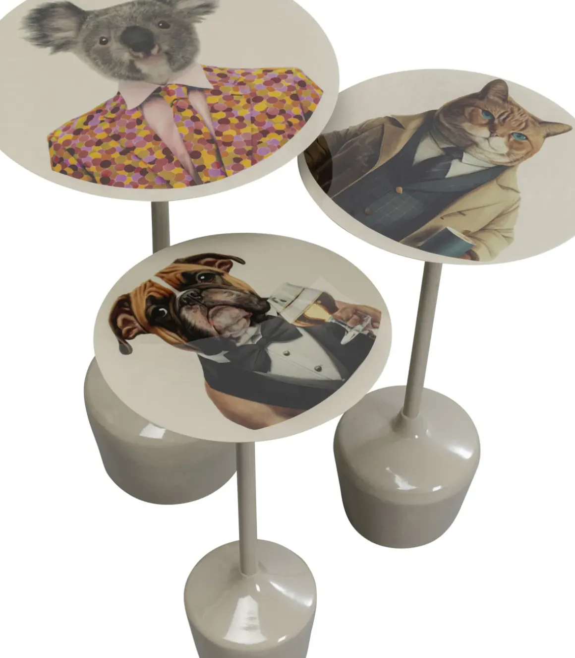 Sidobord Business Animal - Djurmotiv, (3/Set) - KARE Design