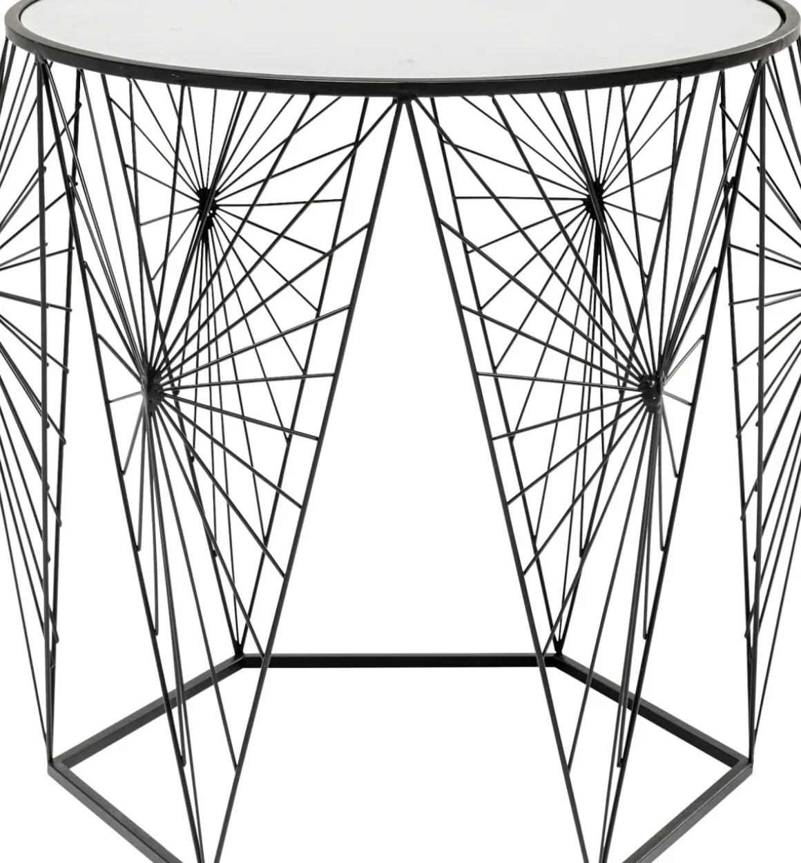 Sidobord Cobweb - Svart/Glas, Set med 2 Bord - KARE Design
