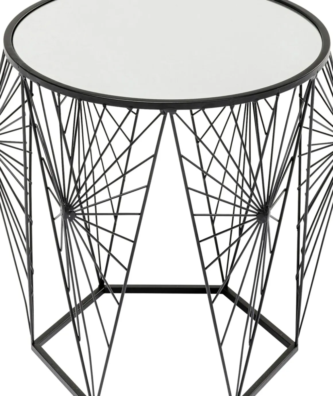 Sidobord Cobweb - Svart/Glas, Set med 2 Bord - KARE Design