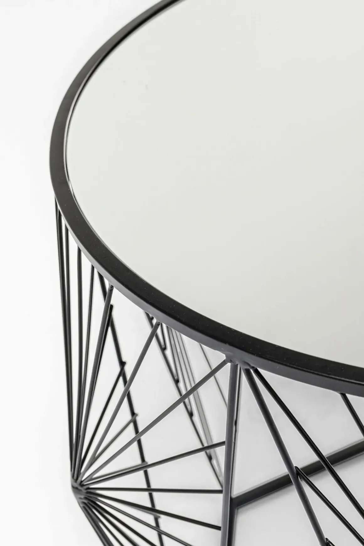 Sidobord Cobweb - Svart/Glas, Set med 2 Bord - KARE Design