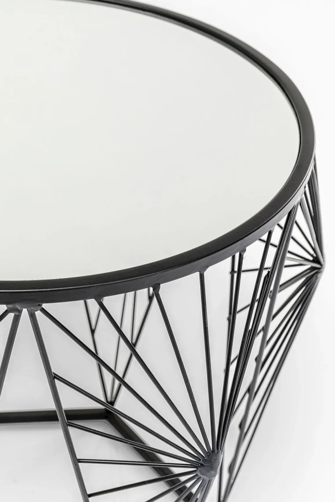 Sidobord Cobweb - Svart/Glas, Set med 2 Bord - KARE Design