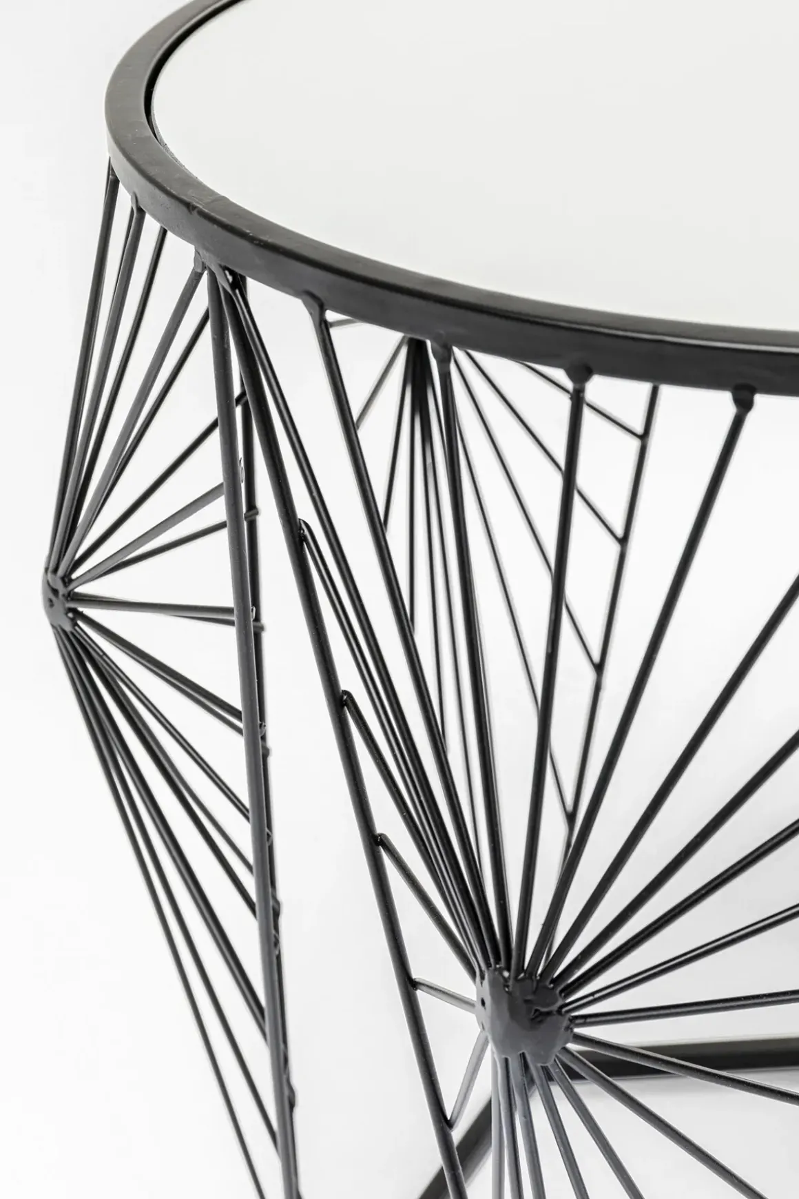 Sidobord Cobweb - Svart/Glas, Set med 2 Bord - KARE Design