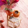 Sidobord Comb - Guld/Glas, 55x55cm - KARE Design