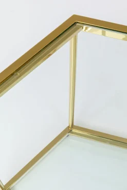 Sidobord Comb - Guld/Glas, 55x55cm - KARE Design