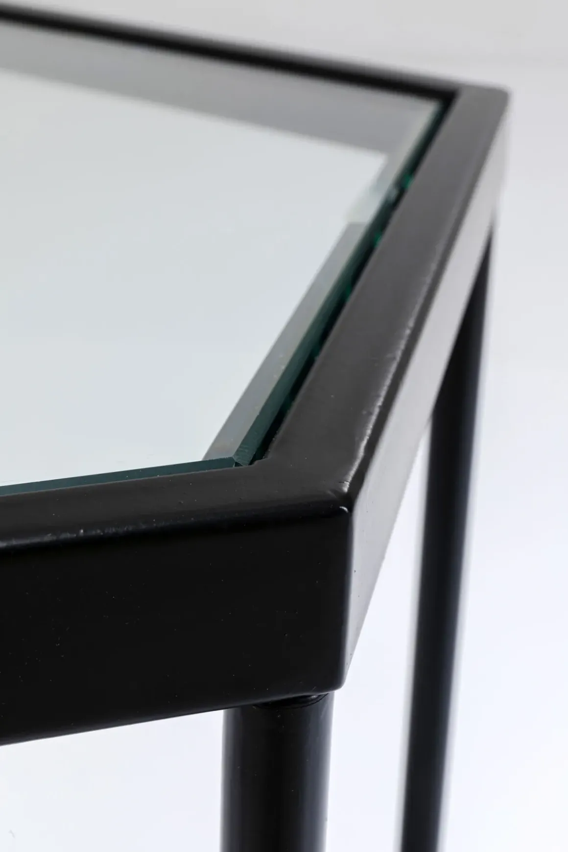 Sidobord Comb - Svart Stål/Glas, 55x55cm - KARE Design